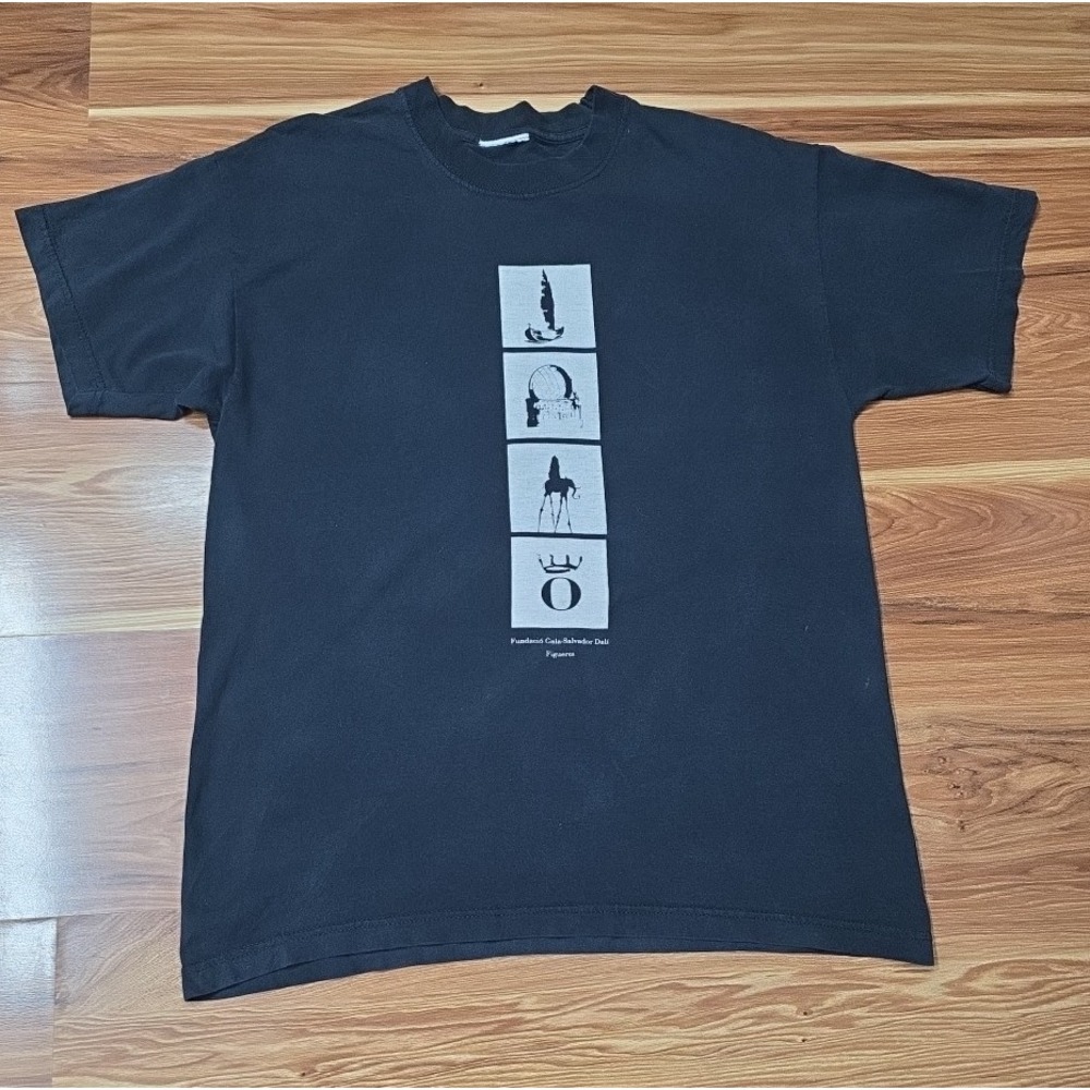 Fundacio‎ Gala Salvador Dali Figueres T Shirt Size Medium Black White Fine Art